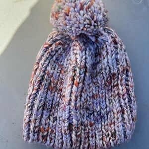 Madewell Multicolor Knit Beanie with Pom-Pom